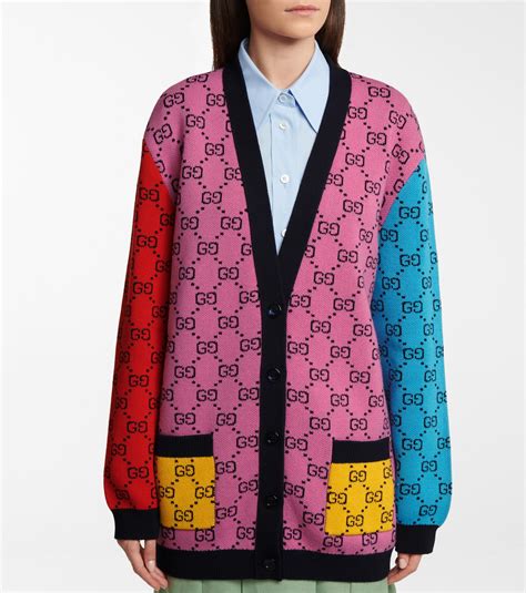 gucci cardigan multicolor|gucci cardigan sale.